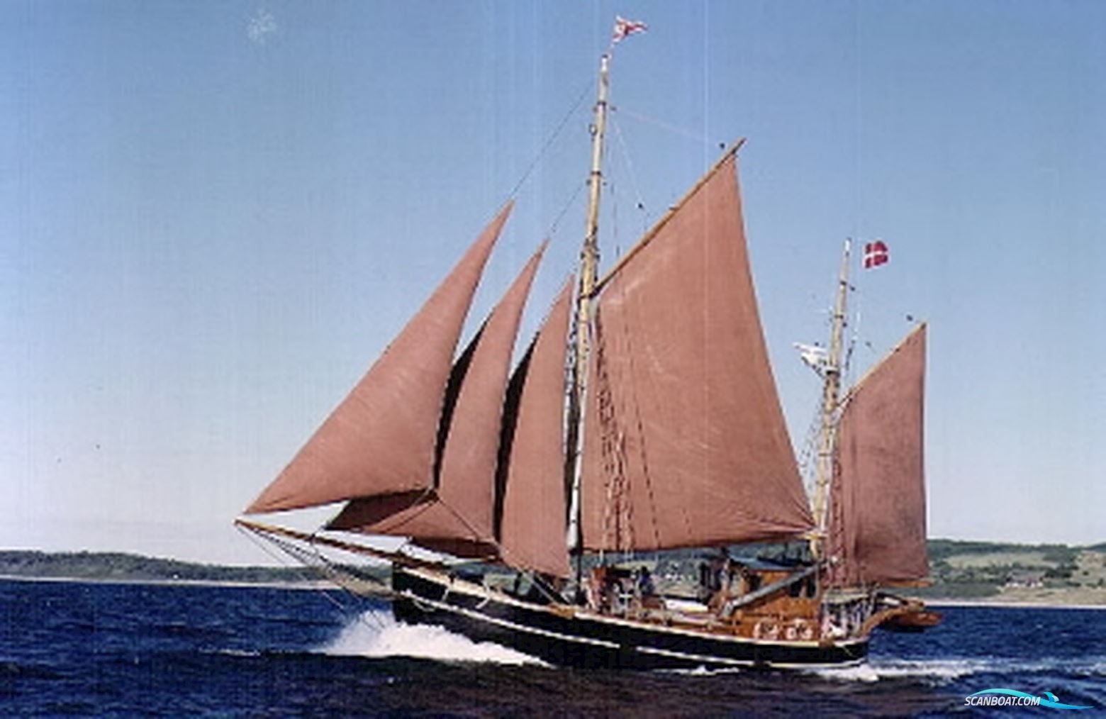 Galeasen "HAABET" af Holbæk fra 1906 Sailingboat 1906, with Hundested motor BB/L engine, Denmark