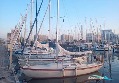 Internationales Folkeboot Sailingboat 1981, with Tohatsu engine, Germany