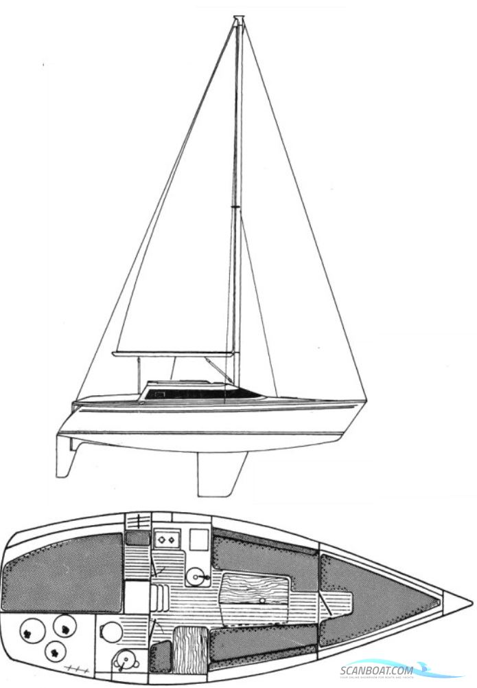 Jeanneau Sun dream 28 Sailingboat 1988, with Volvo Penta MD2002  engine, Denmark