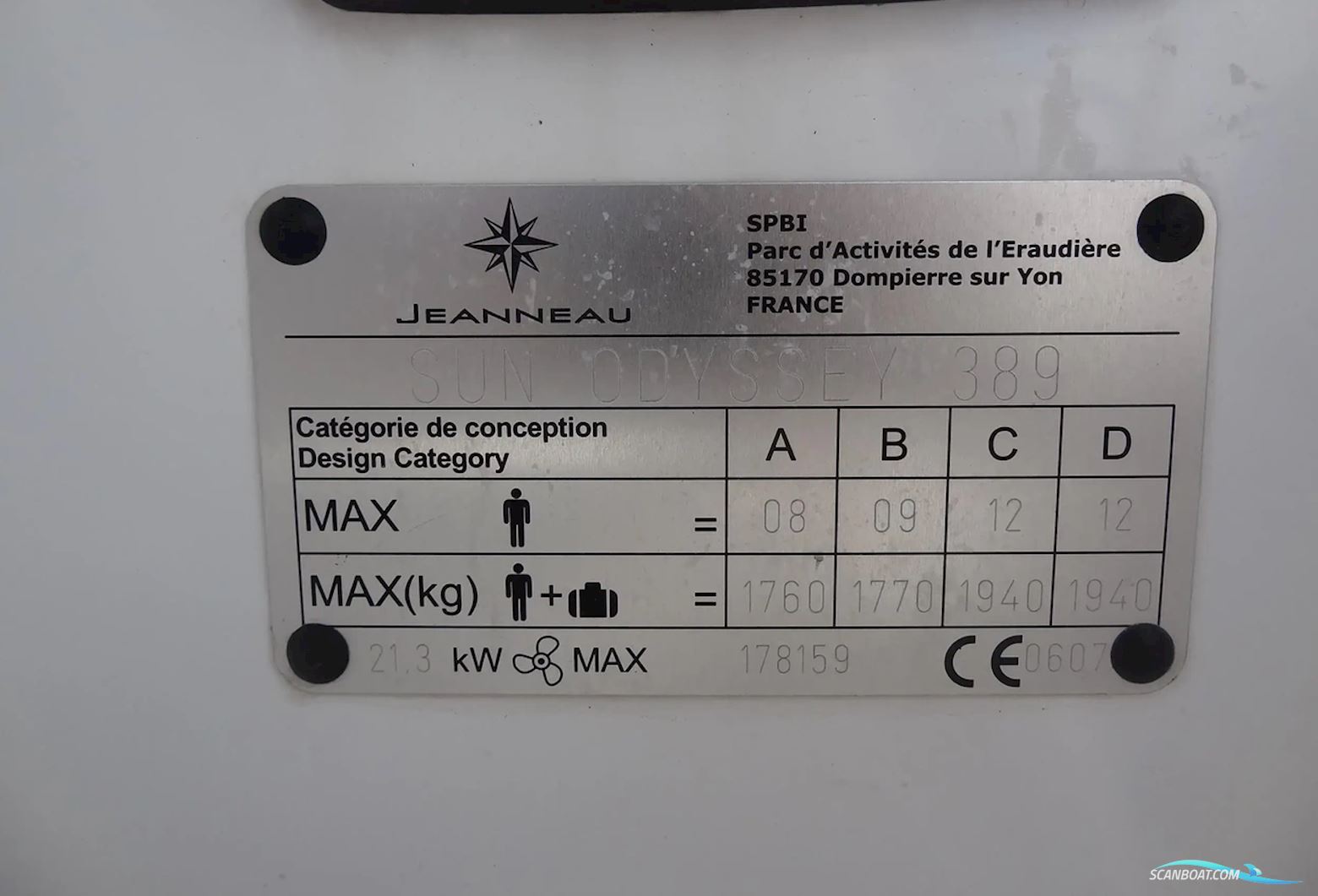 Jeanneau Sun Odyssey 389