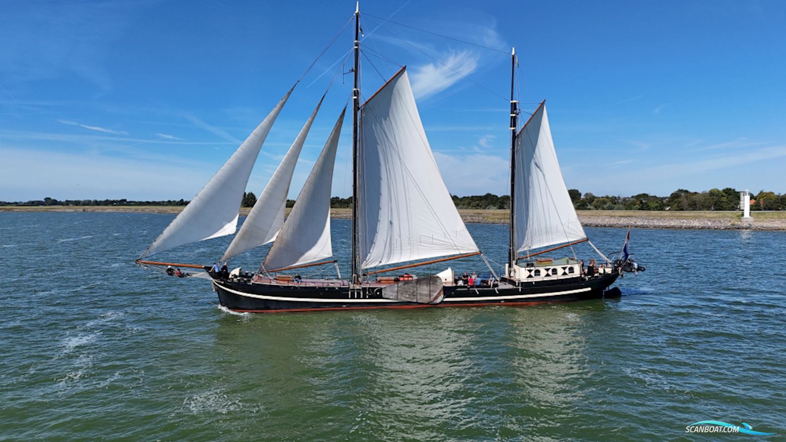 Klipper Zeilklipper, charter Sailingboat 1911, with Volvo Penta engine, The Netherlands
