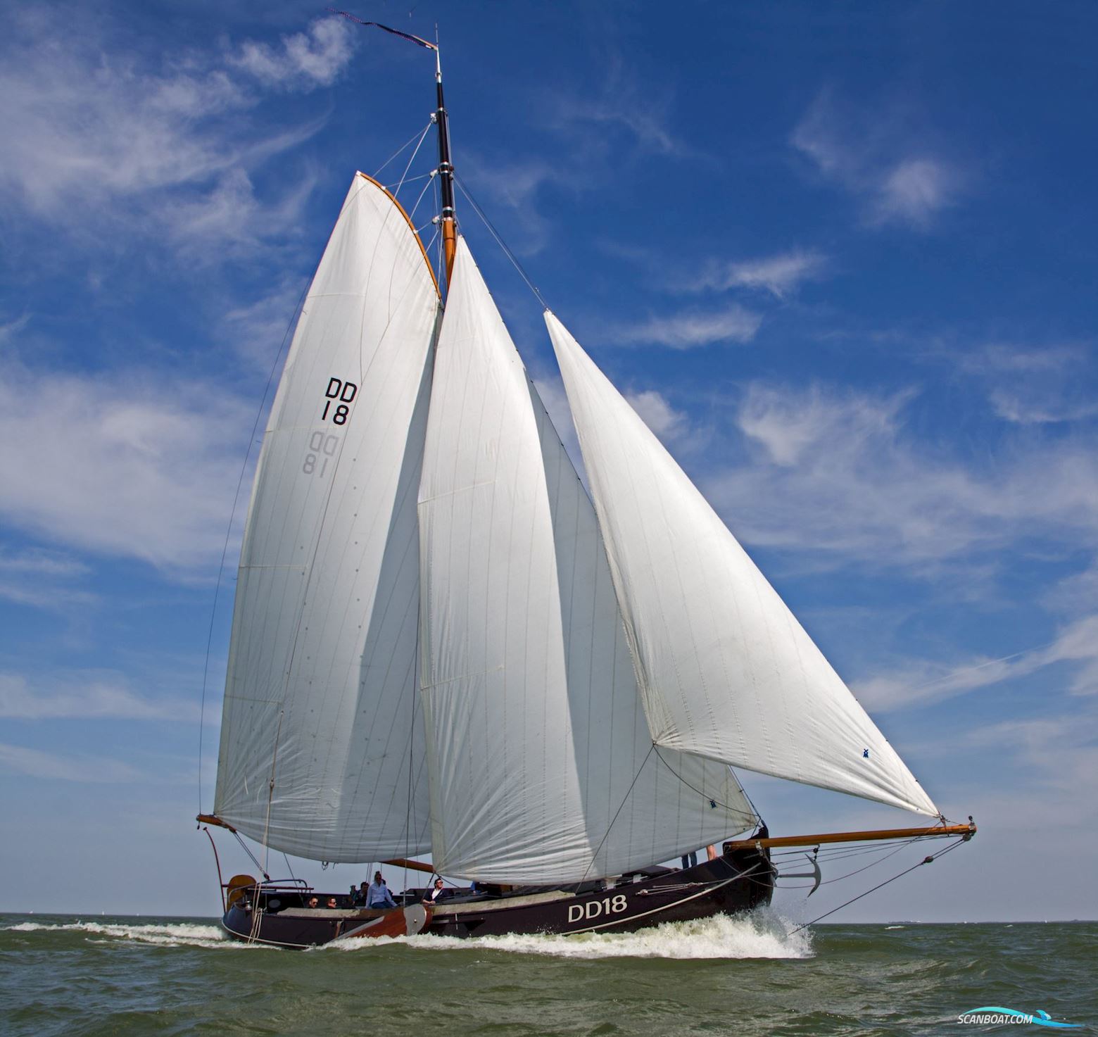 Lemsteraak DD 18 - Visserman Uitvoering Sailingboat 2016, with Direct aangedreven, John Deere  engine, The Netherlands