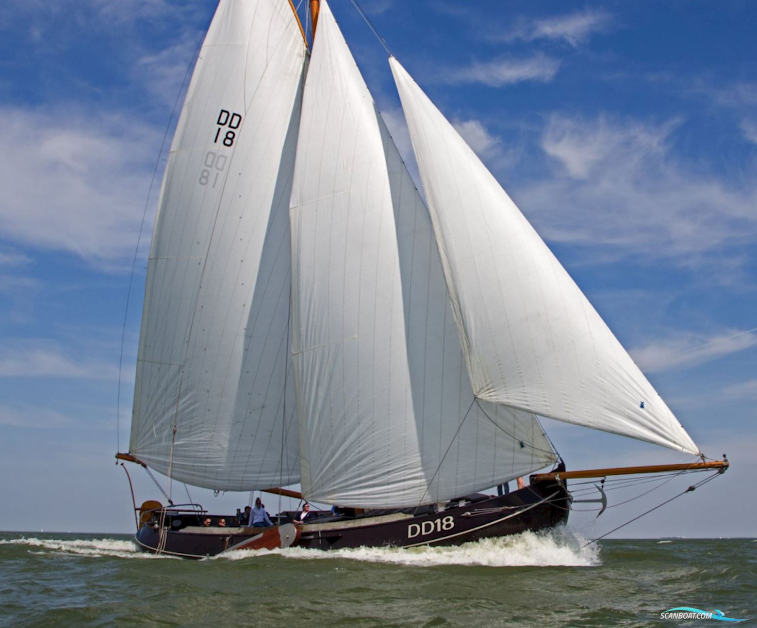 Lemsteraak DD 18 - Visserman Uitvoering Sailingboat 2016, with Direct aangedreven, John Deere  engine, The Netherlands