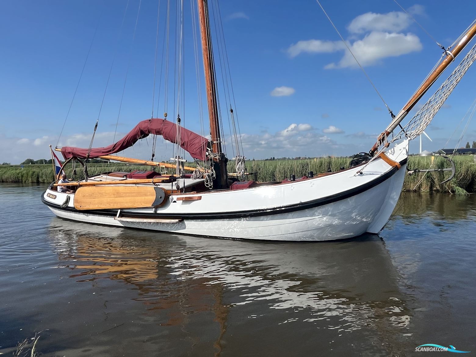 Lemsteraak De Wulp - Roefuitvoering Sailingboat 1912, with Daf engine, The Netherlands