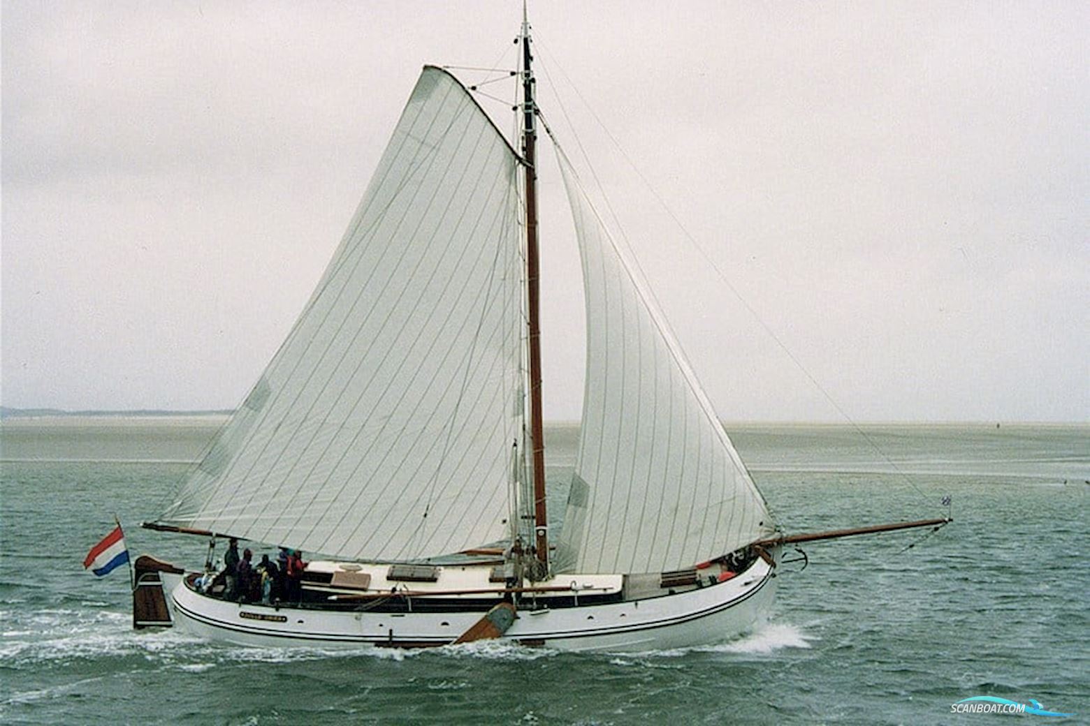 Lemsteraak Saeftinghe Roefuitvoering Sailingboat 1930, with Daf engine, The Netherlands