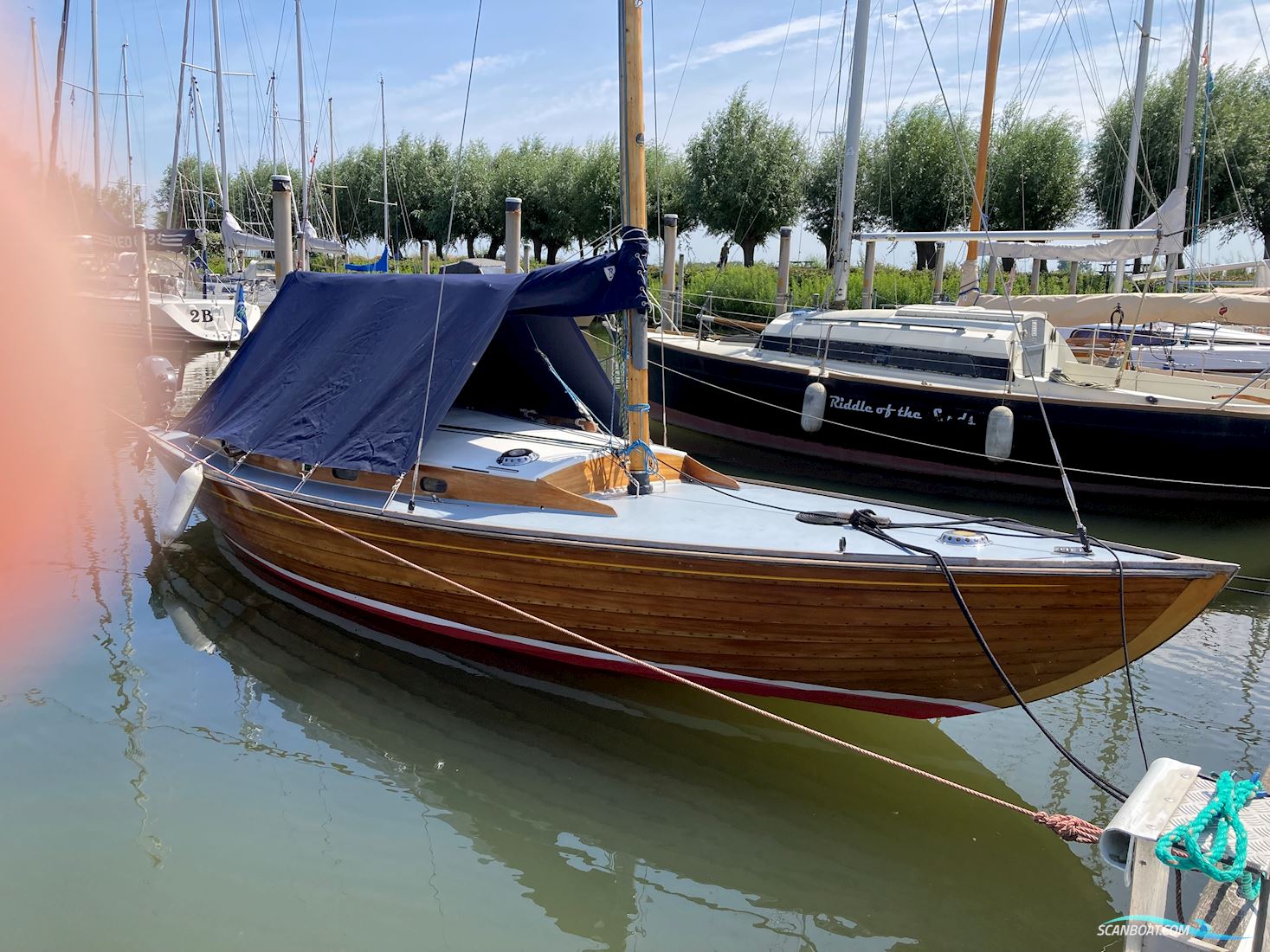 Nordic Folksboat Sailingboat 1970, with Yamaha 4hp engine, The Netherlands