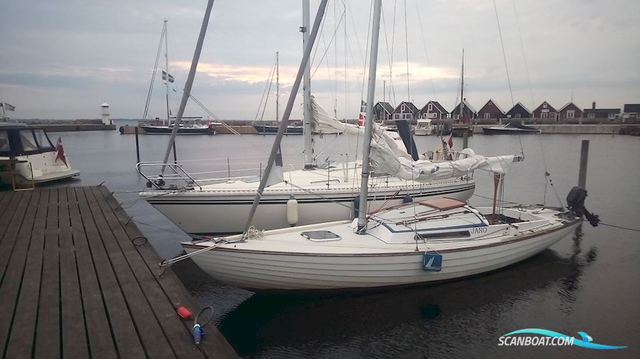 Nordisches Folkeboot Sailingboat 1996, with AB Tohatsu 6 PS Langschaft engine, Germany