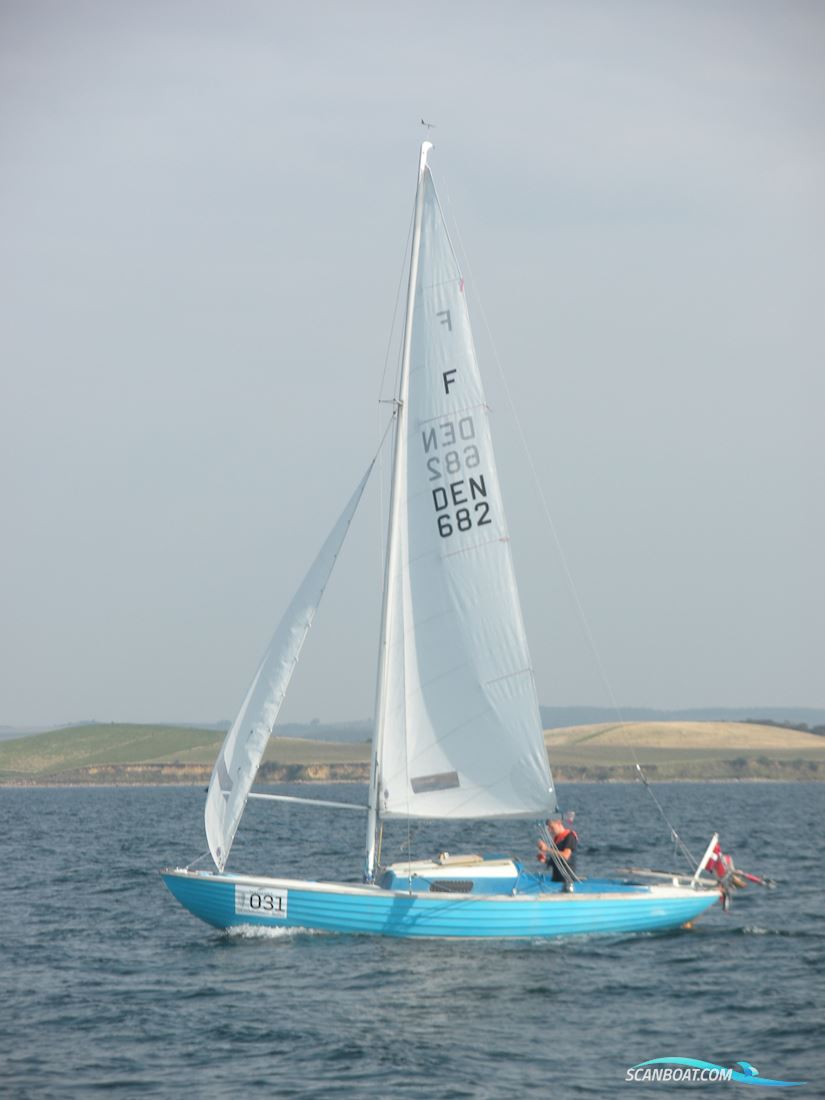 Nordisk Folkebåd Sailingboat 1977, with Suzuki engine, Denmark