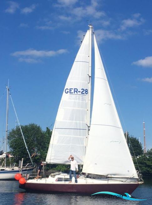 Scampi 30 Mk3 Sailingboat 1973, with Kubota 3 Zyl. D 722 engine, Germany