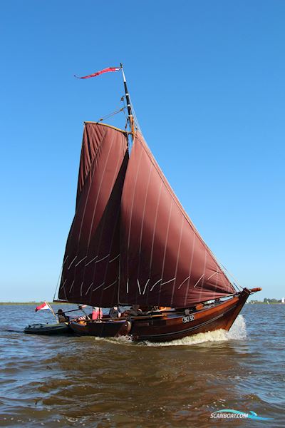 Visserman Pluut Platbodem ( In Nieuwstaat! ) Segelbåt 1967, Holland