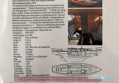 Vindö 30 Zeilboten 1969, met Volvo MD 2 motor, Sweden