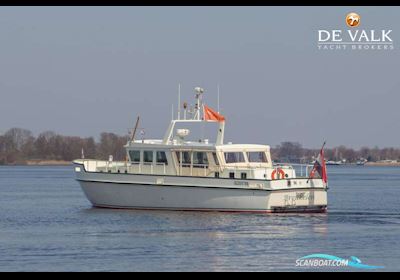 Houseboat MS Compagnon Huizen aan water 1965, met Daf motor, The Netherlands