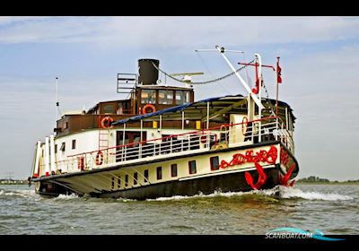 Barge paddle boat Work ship 1911, with Cummins engine, The Netherlands