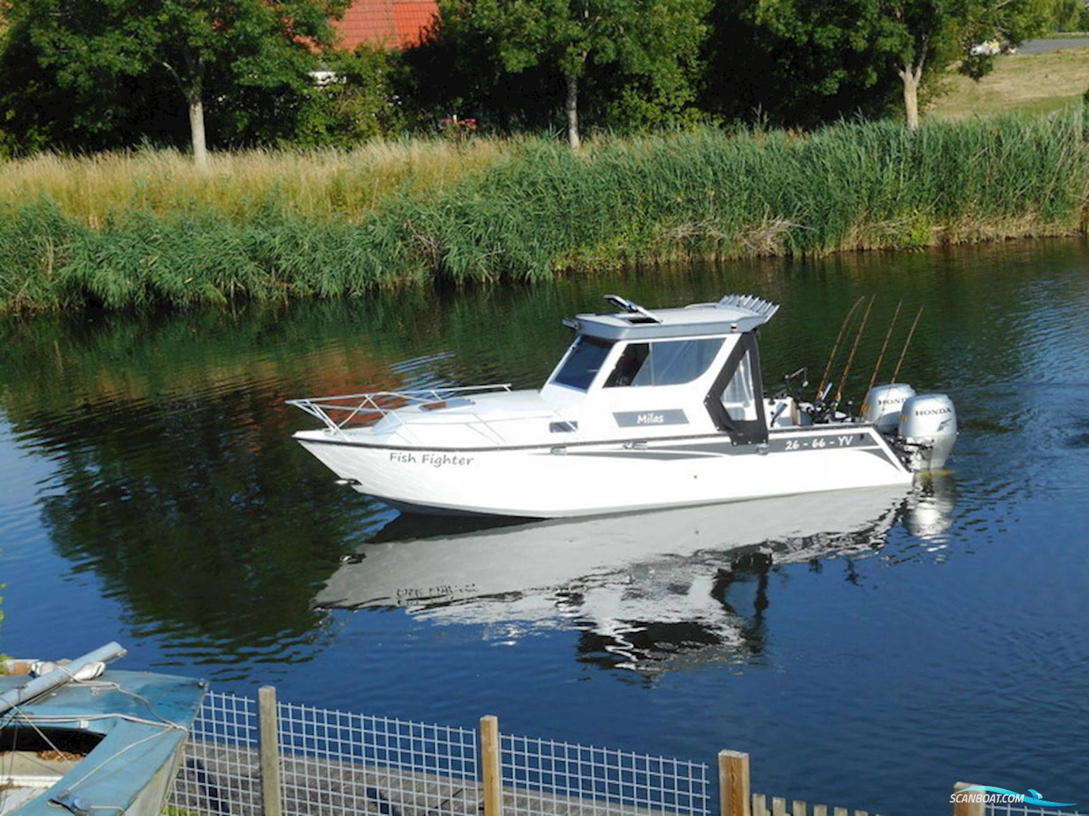 Fish Fighter Zelfbouw Motor boat 2018, with Honda engine, The Netherlands