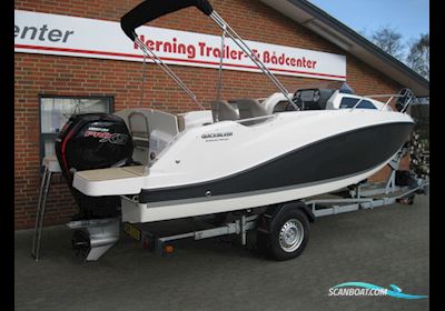 Quicksilver 555 Activ Cabin m/F115 hk Pro XS og Brenderup Trailer Motorboot 2021, mit Mercury motor, Dänemark