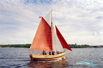 Gaffelrigget Dansk Jagt Sejlbåd 1976, med Vetus M4 2002 motor, Danmark