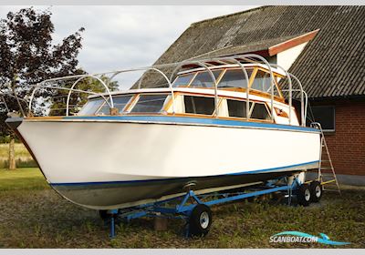 Velbygget Mahogny Båd Motorboten 1978, met Mercury 4,3Mpi Alpha One Drev motor, Denemarken