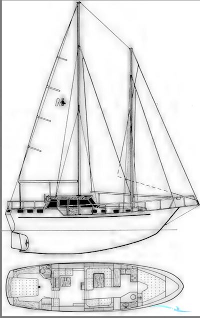 Nauticat 44 Sejlbåd 1980, med Ford Lehman 2725E, 135hp motor, Frankrig