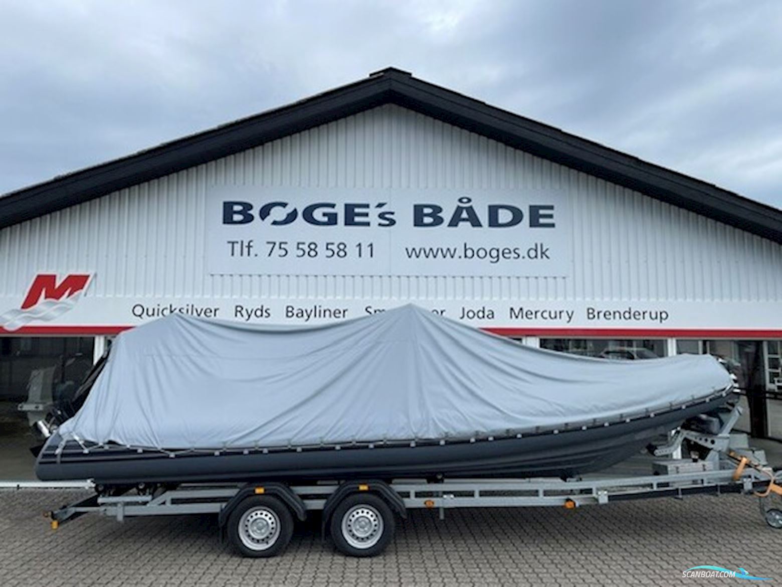 Brig Eagle 6,7 Rib Med F225 hk Mercury-Efi 4 Takt DS XL V6 3,4L og 2.000 kg Brenderup Bådtrailer.