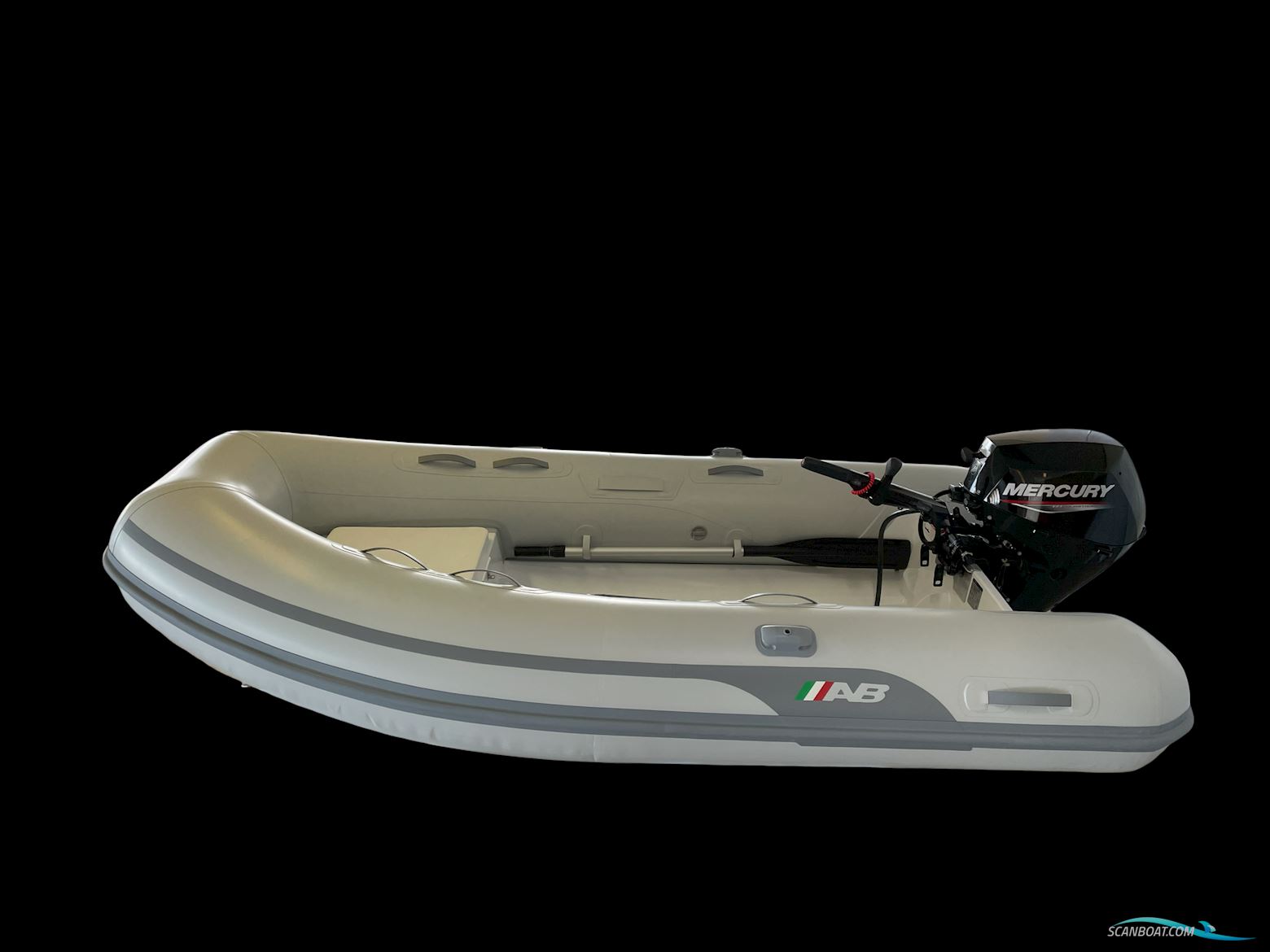 Lammina 9.5 AL - Hypalon Light Grey 15 Hk Mercury Schlauchboot / Rib 2024, mit Mercury F 15 MH EFI motor, Dänemark