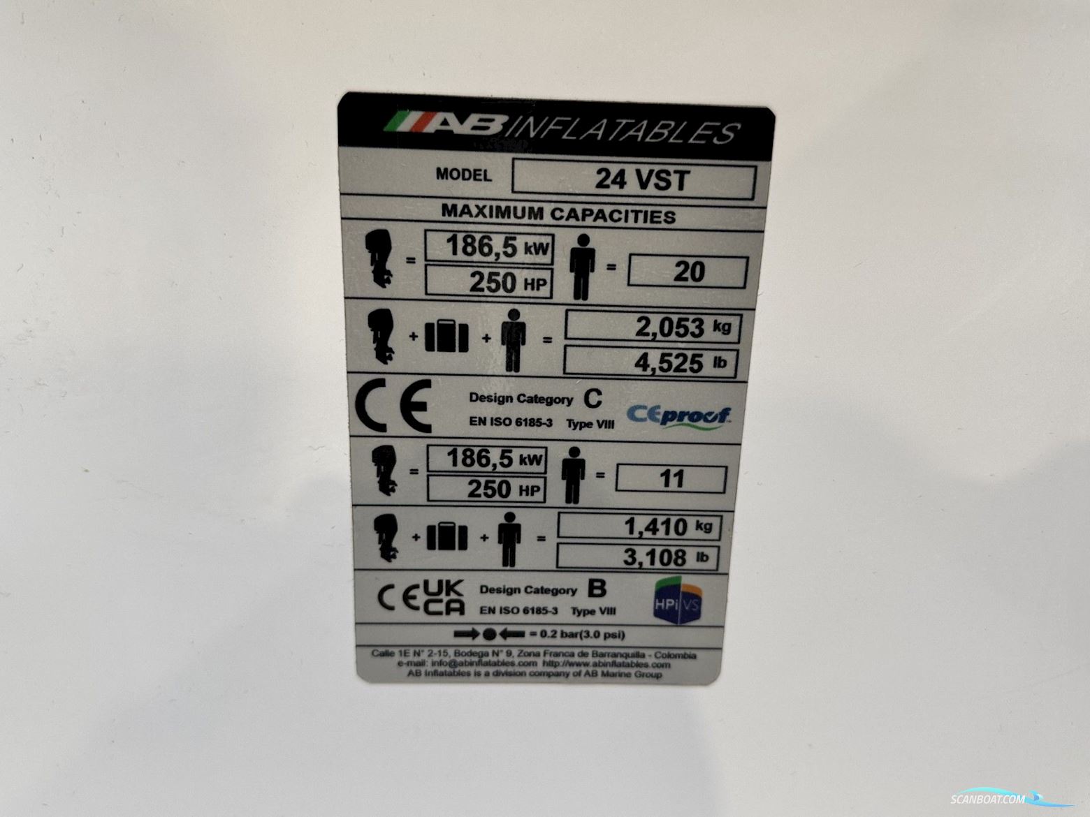 Oceanus Vst 24 - Military Grey Hypalon 2X180 Hk Mercury