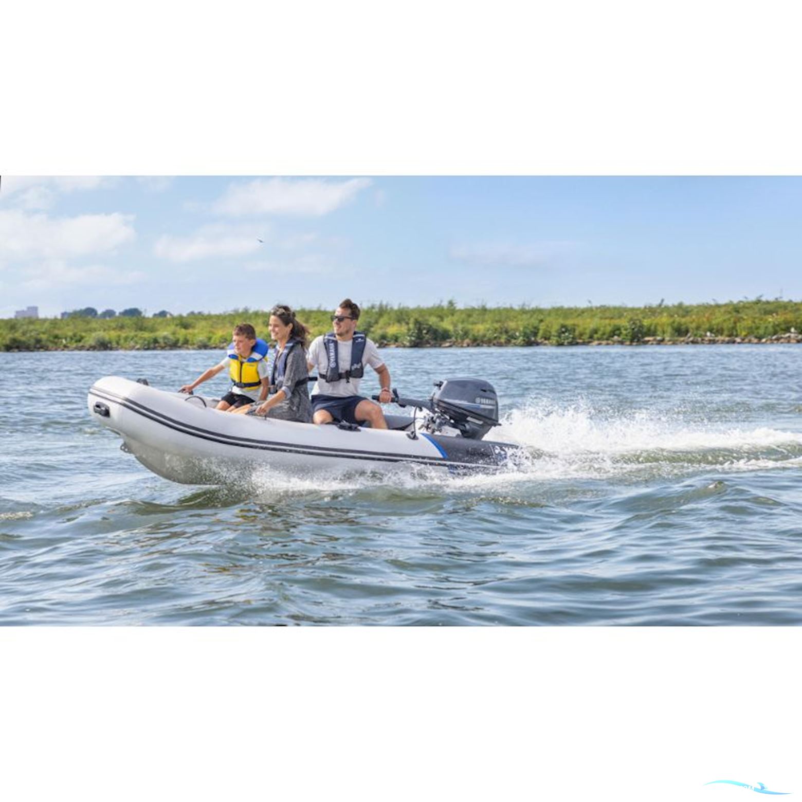 Yamaha Yam 350 Taf Gummibåd Med Konsol og F9.9Hel Påhængsmotor Schlauchboot / Rib 2024, Dänemark