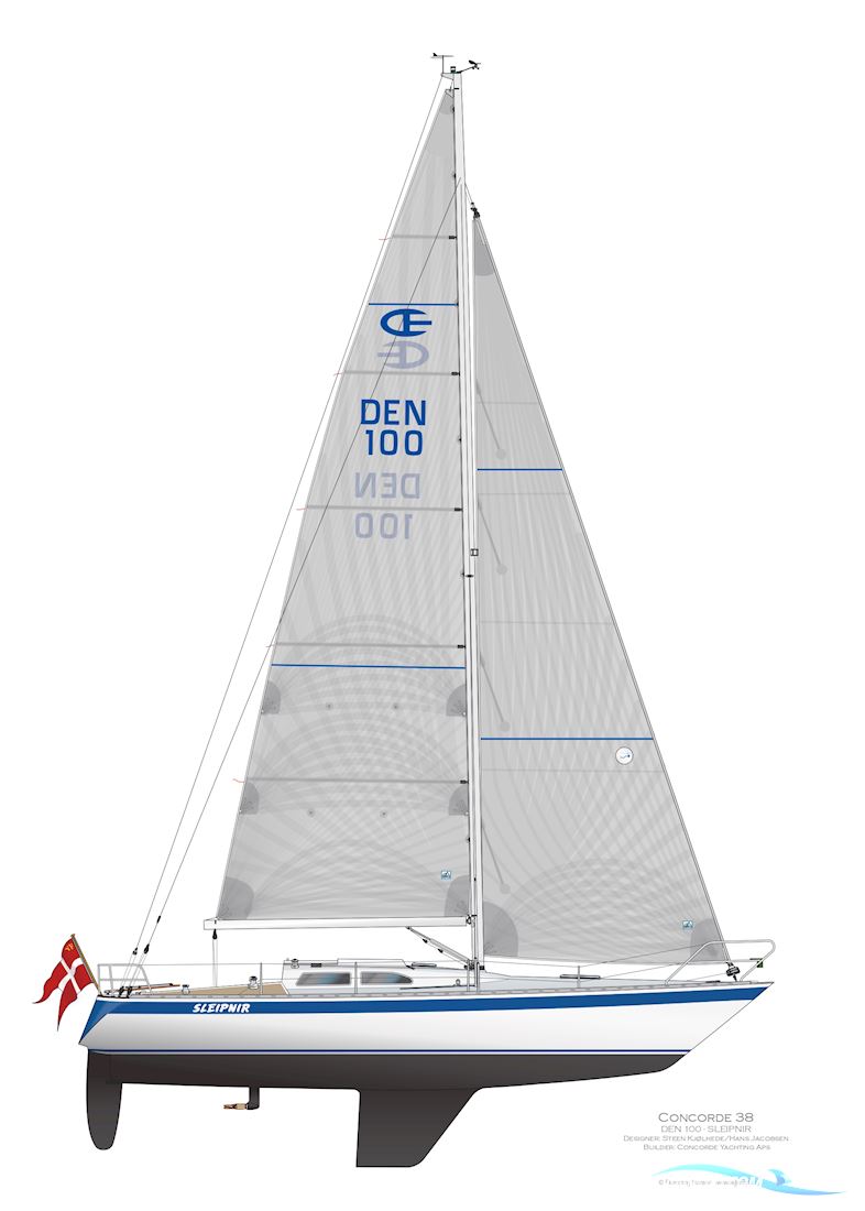 Concorde 38 Segelbåt 1979, med Volvo Penta D1-30 motor, Danmark