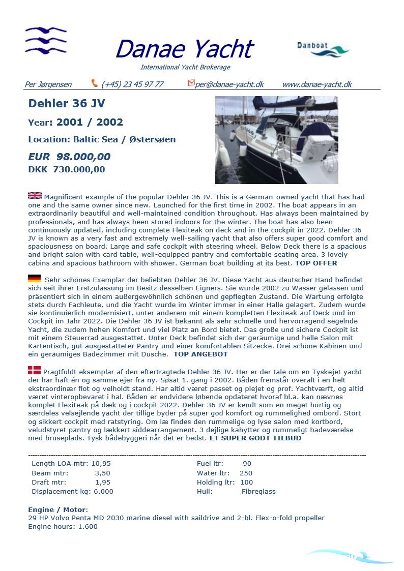 Dehler 36 JV