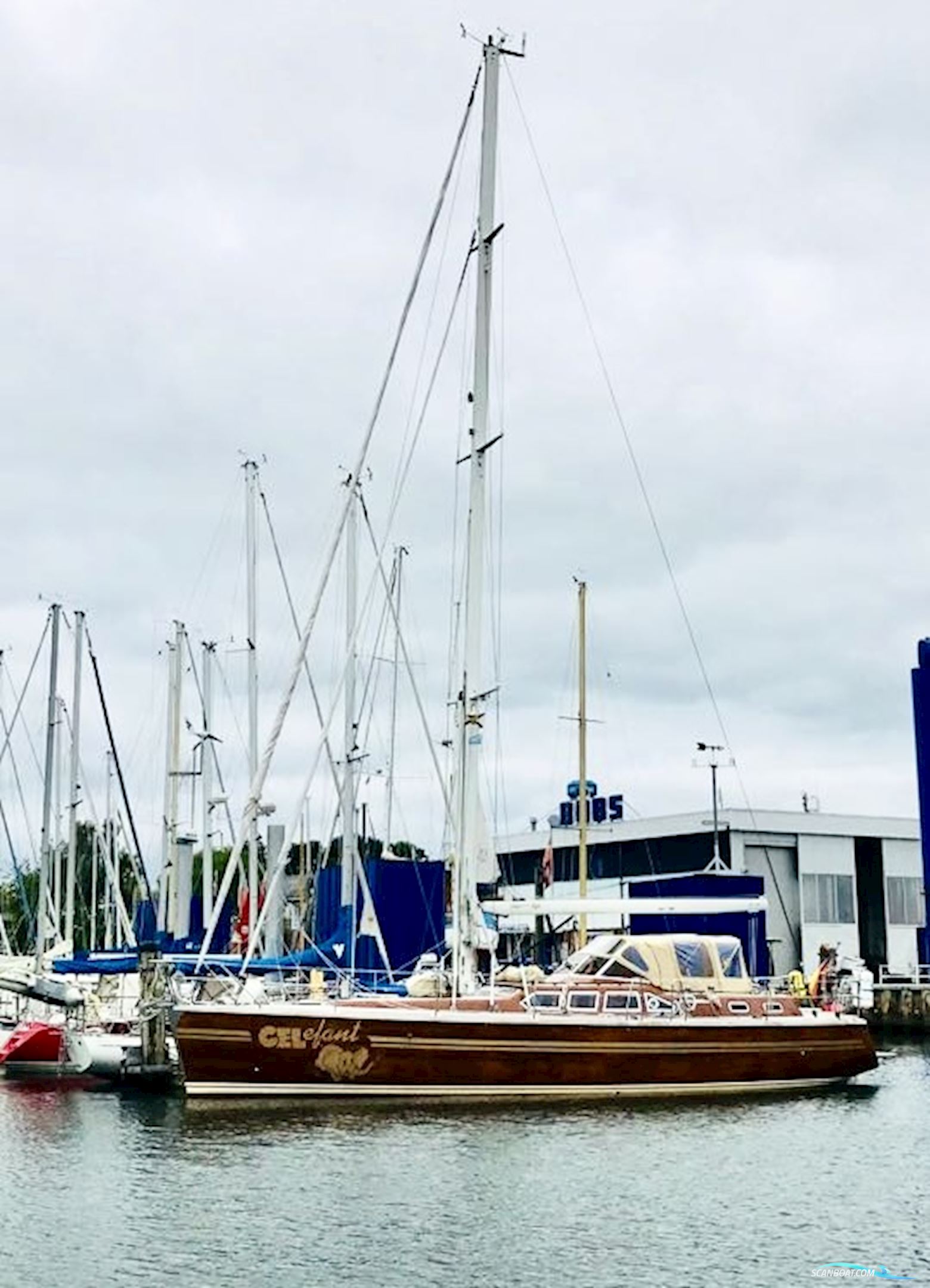 Einzelbau Sloop Segelbåt 1998, med Mercedes OM 601 Dmv motor, Tyskland