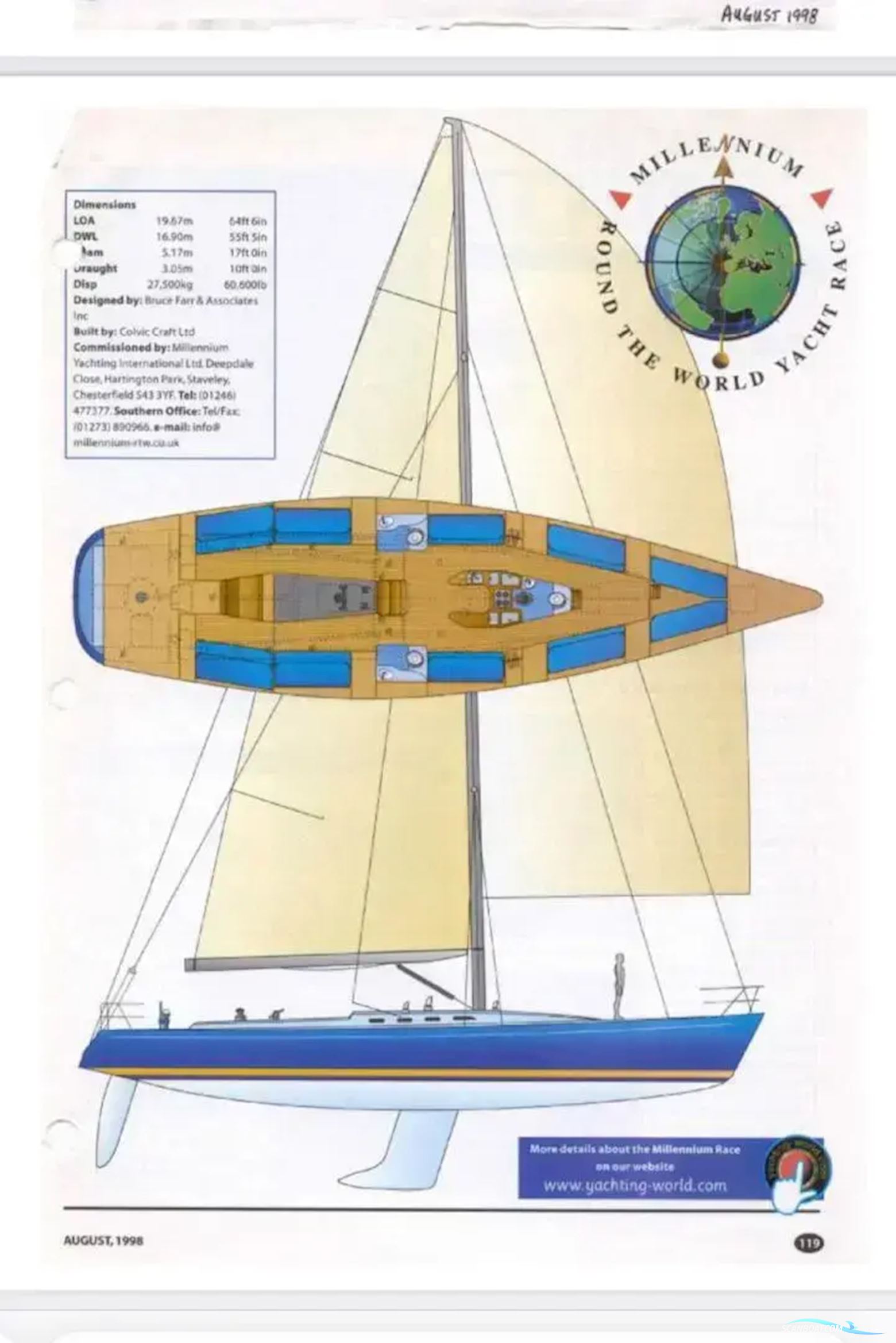Farr Colvic Minnenium 65 Segelbåt 1999, med Yanmar motor, Ingen landinfo