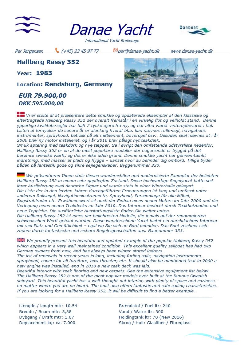 Hallberg Rassy 352