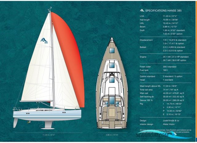 Hanse 385 - 3 Cabin