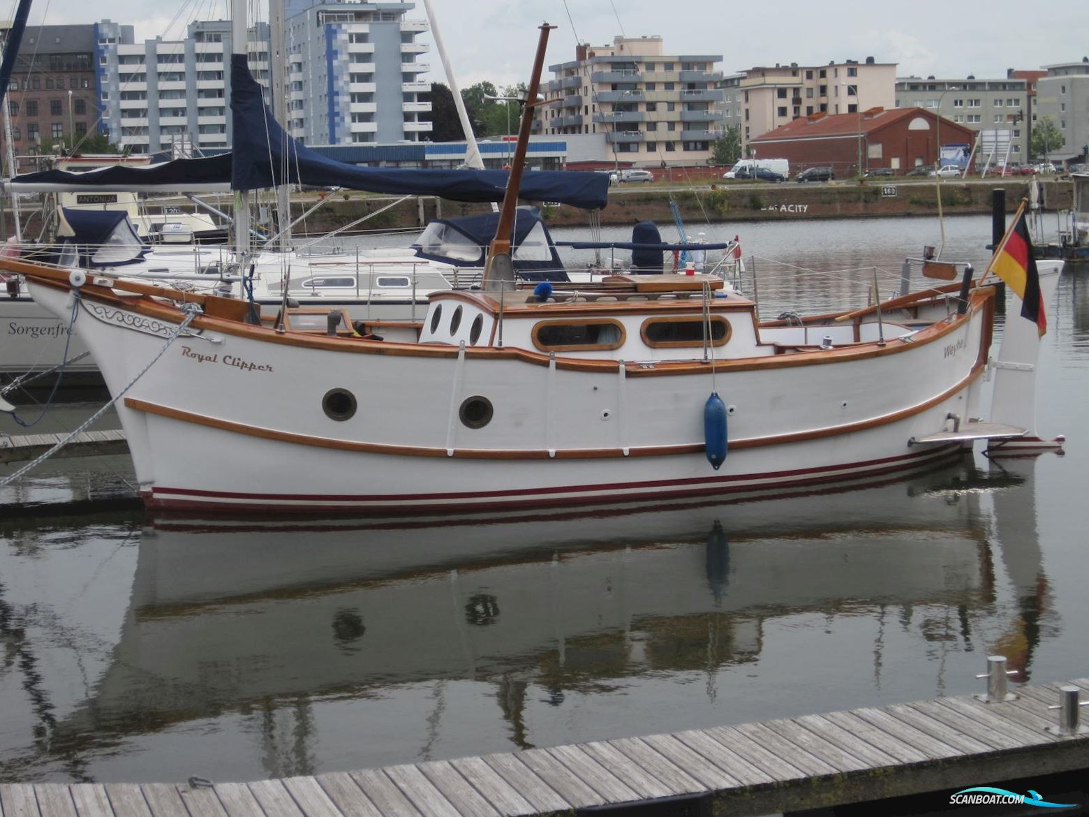 Holland Kutteryacht Royal Clipper Segelbåt 1970, med Volkswagen motor, Tyskland