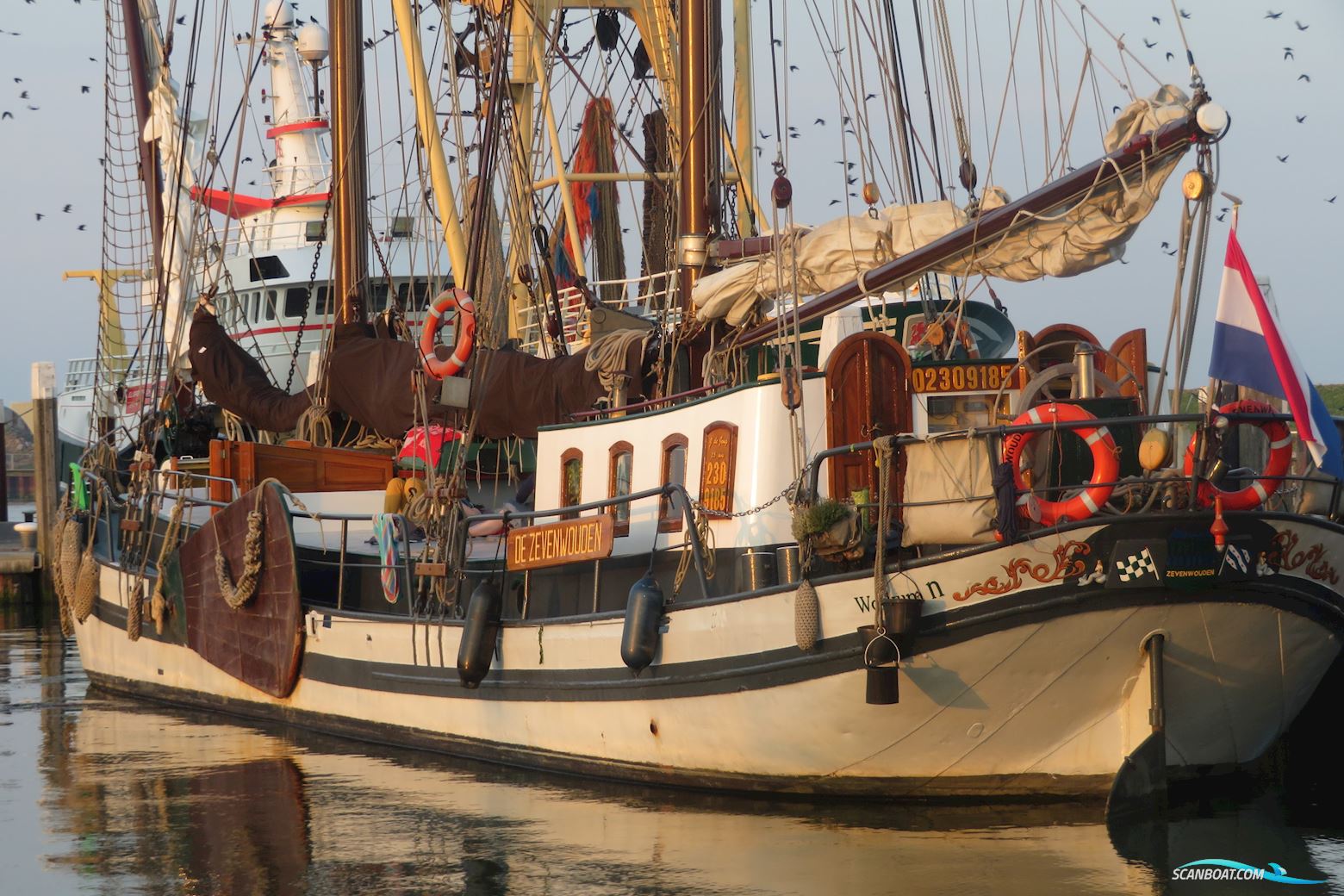 Klipper Tweemast 26.29 Segelbåt 1898, med Kromhout motor, Holland
