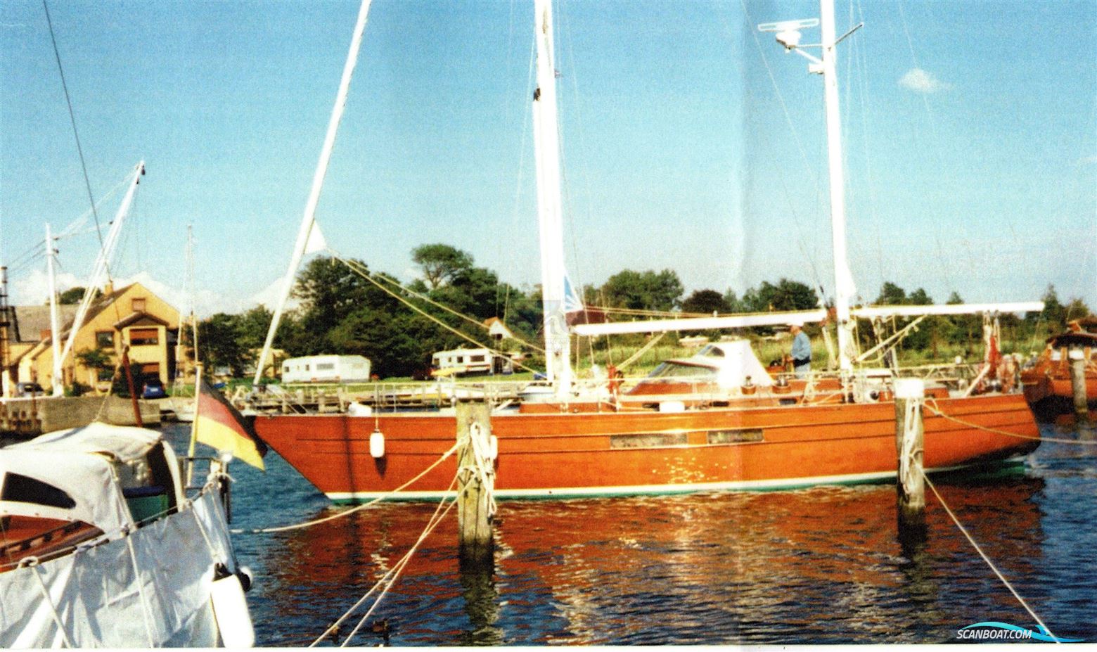 Matthiesen & Paulsen 14m Mahagoni Ketsch M&P Segelbåt 1985, med Mercedes OM617 motor, Tyskland