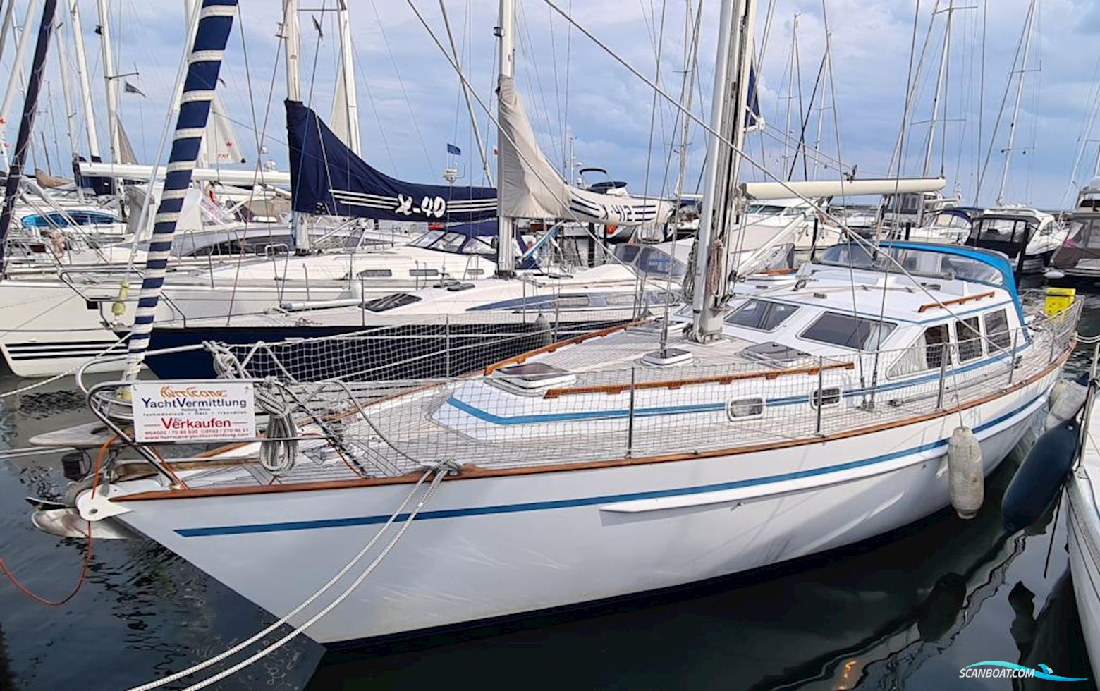 Sandmeier Decksalon Segelbåt 1995, med Mercedes Benz OM 616 motor, Tyskland