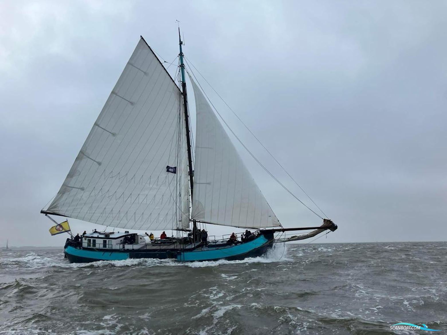 Tjalk Groninger Zeetjalk 25 M Segelbåt 1901, med Daf motor, Holland