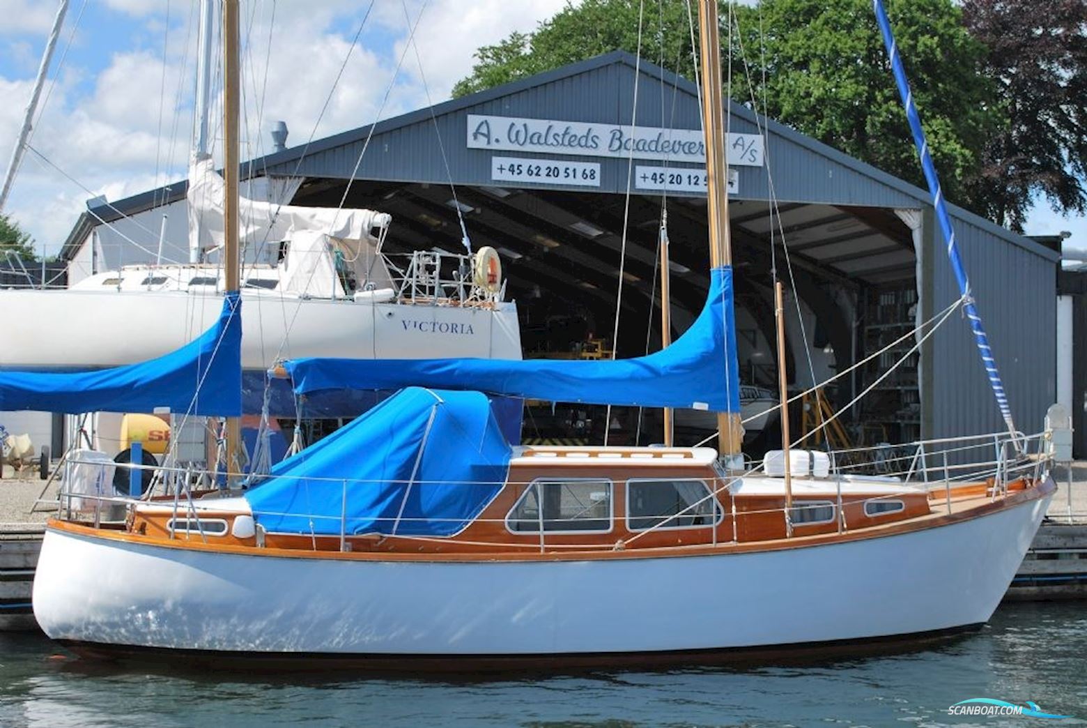 Walsted Boatyard Bianca Design 33 Ketch No. 0 Mahogni Segelbåt 1970, med Volvo Penta 2030 motor, Danmark