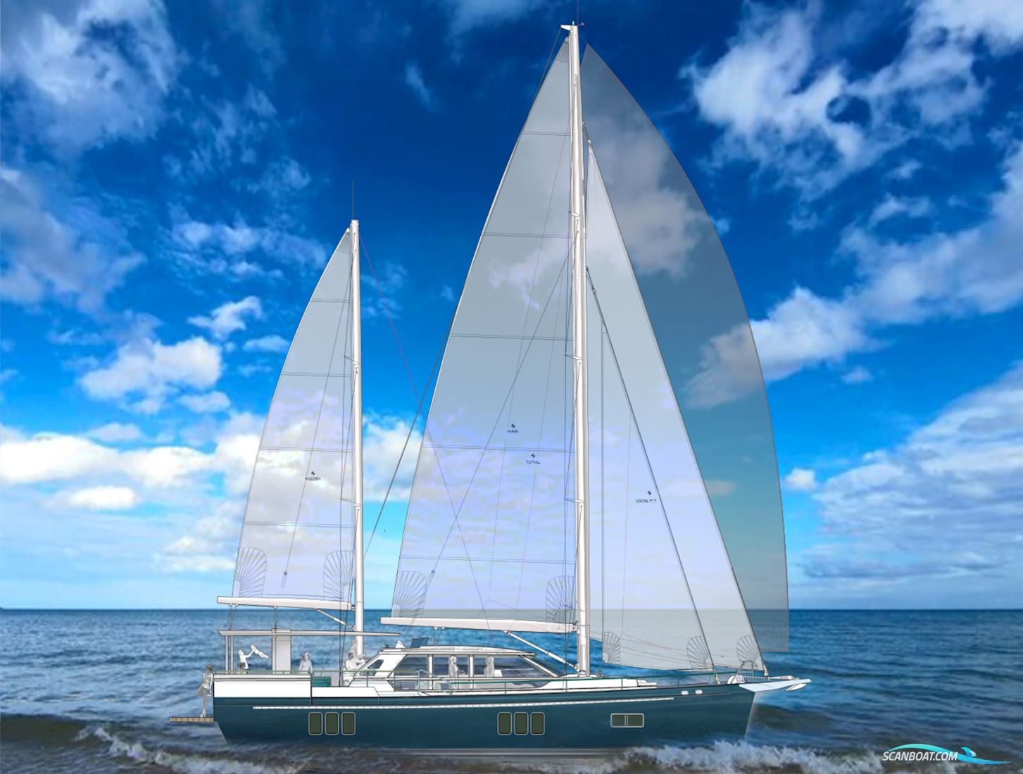 60 ft Ketch Hybrid-Powered Shallow Water, Lifting Keel
