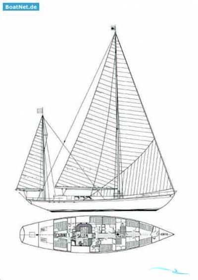 Abeking & Rasmussen A & R 16 KR Yawl Asgard Segelboot 1960, mit Mercedes motor, Deutschland