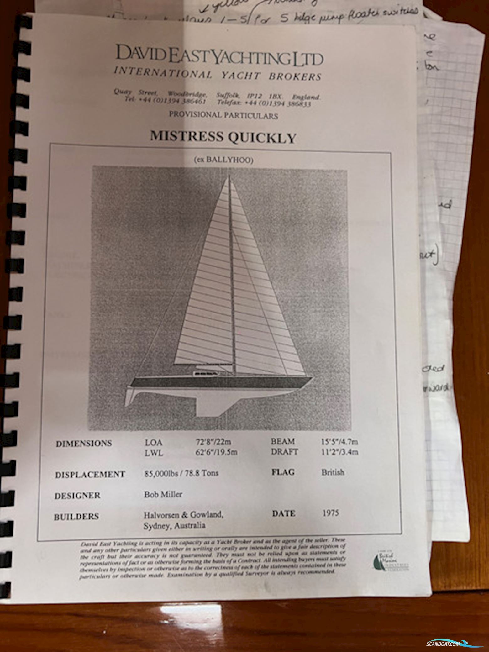 Bermudan Sloop 22m Aluminium