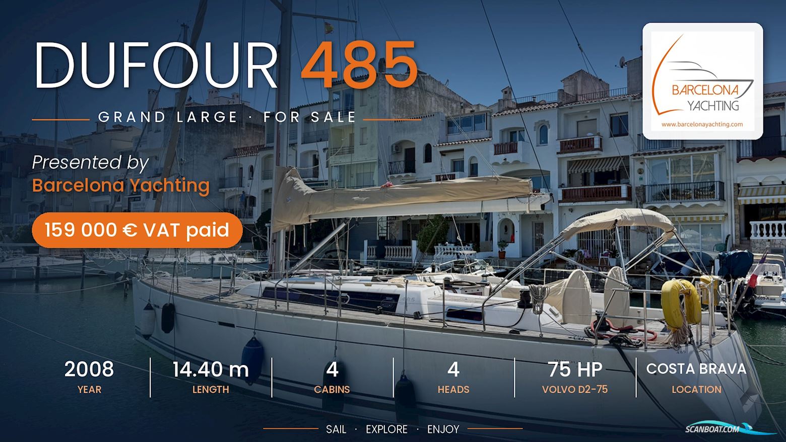 Dufour Yachts 485 Grand Large Segelboot 2008, mit Volvo D2/75C motor, Spanien