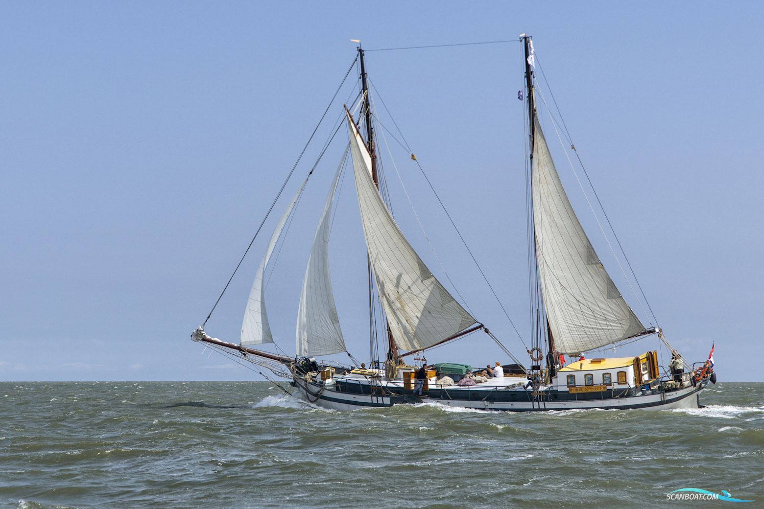 Klipper Tweemast 26.29 Segelboot 1898, mit Kromhout motor, Niederlande