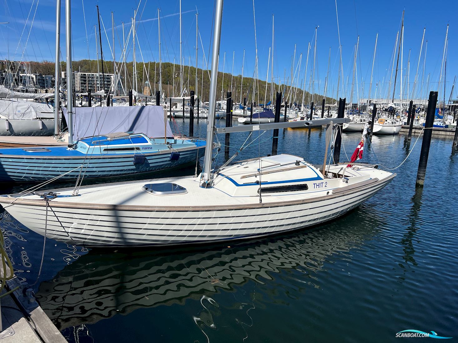 Nordisk Folkebåd FD 1021 Segelboot 1988, mit Mororbeslag medfølger motor, Dänemark