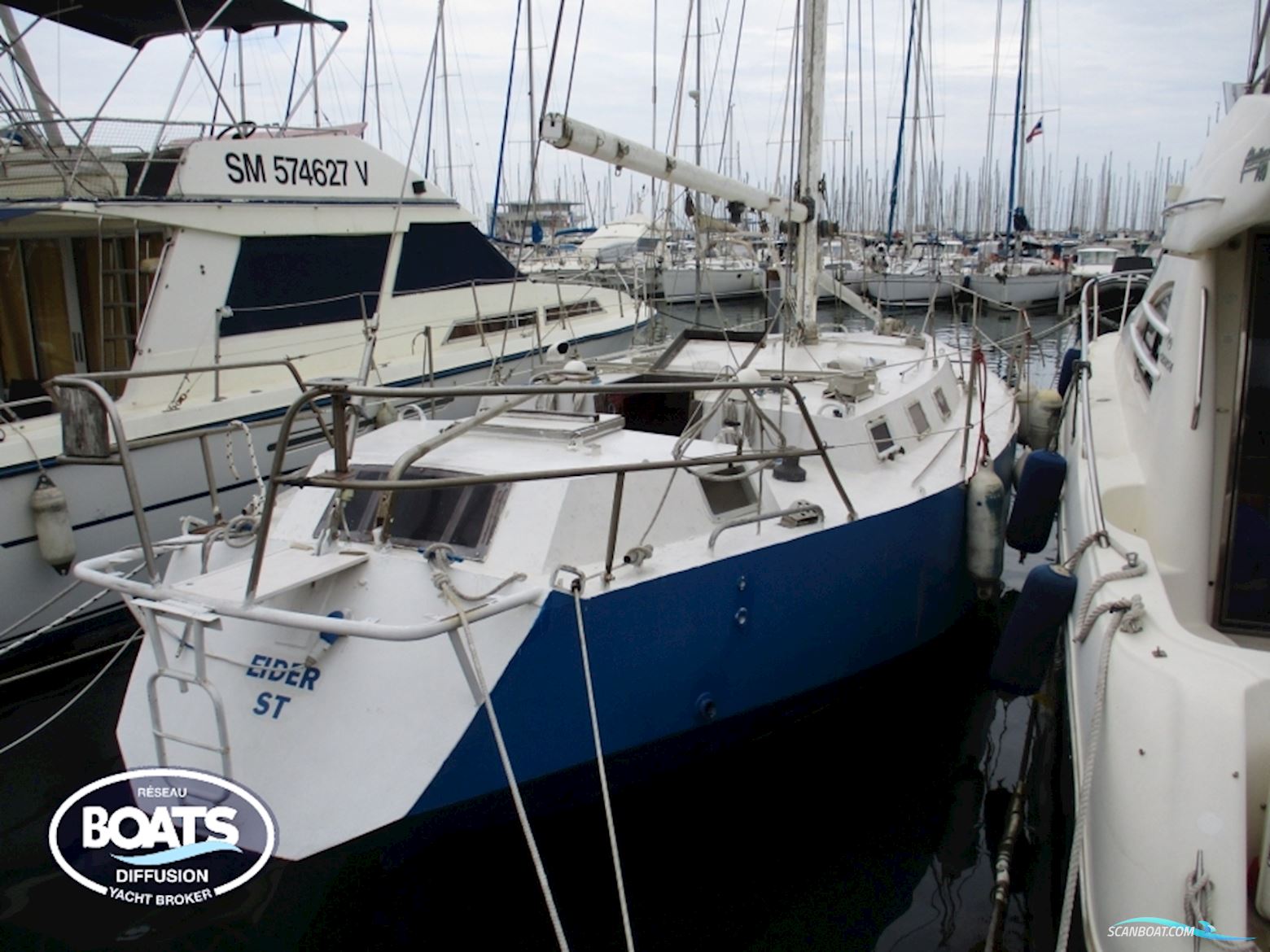 Plan Caroff Amateur Albion Pessoa 36 DI Segelboot 1987, mit Ford motor, Frankreich