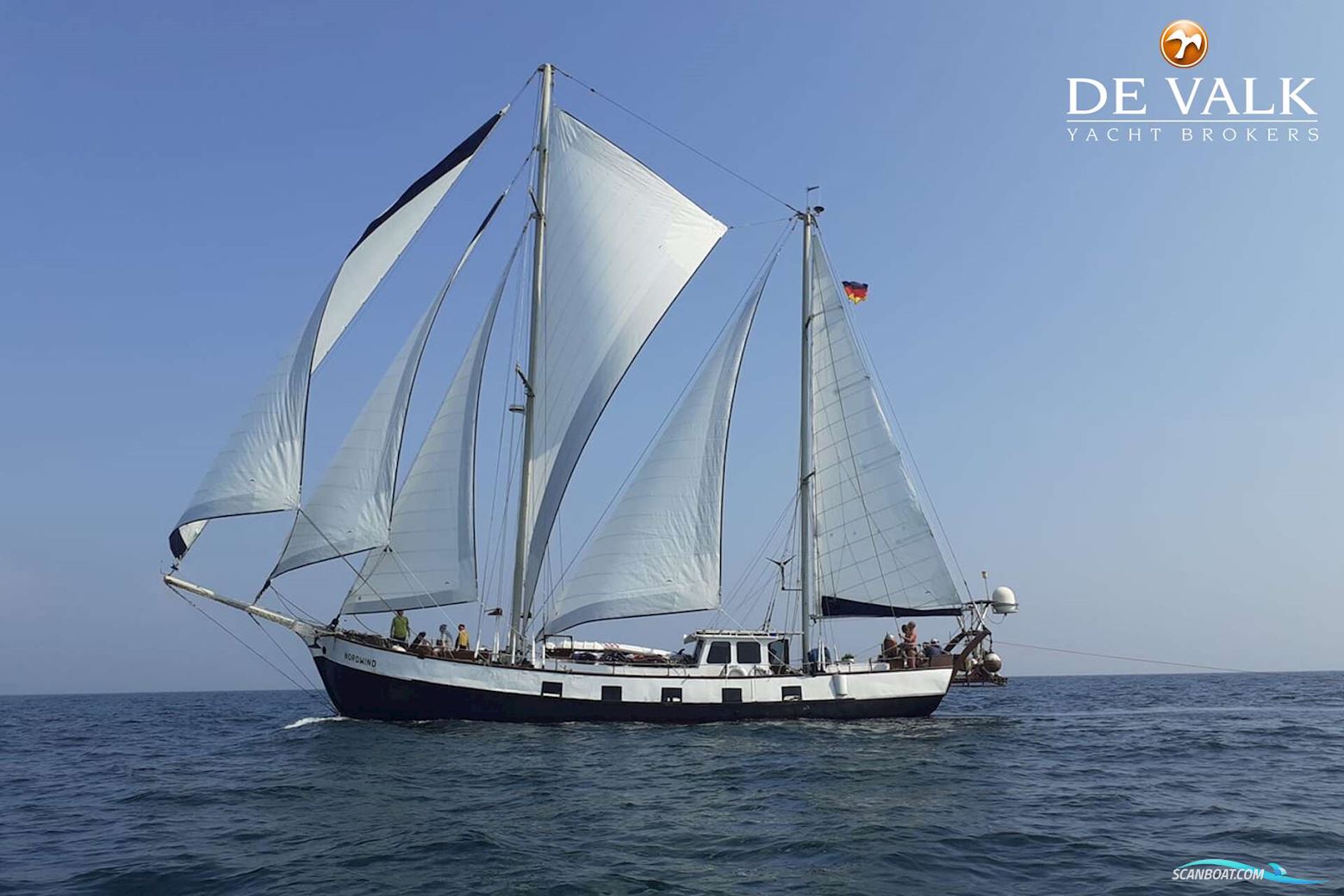 Stagsegel-Ketsch 28 Segelboot 1894, mit Mercedes Benz motor, Deutschland