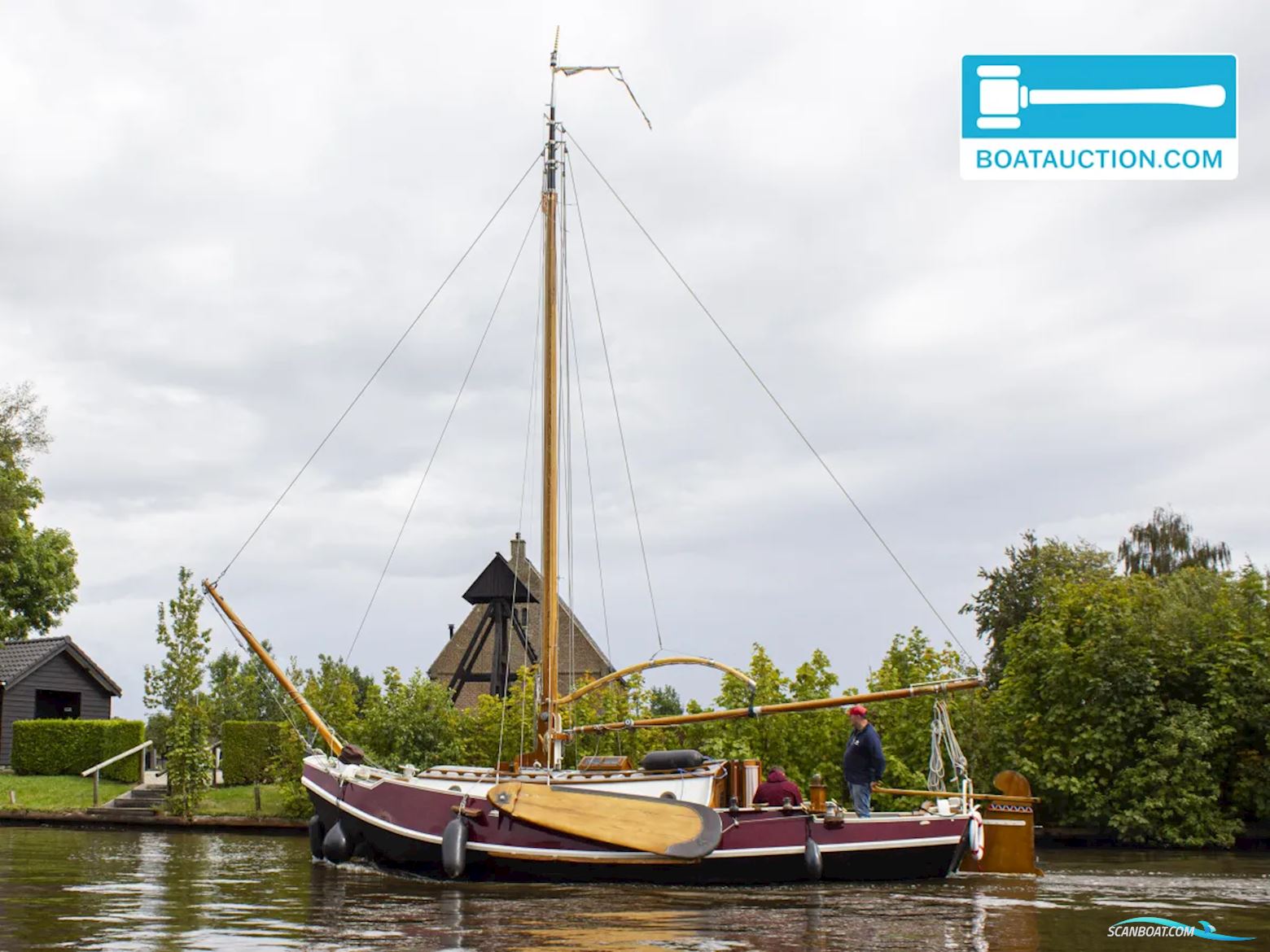 Zeeschouw Platbodem Segelboot 1981, mit Mercedes motor, Niederlande