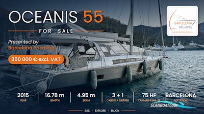 Beneteau Oceanis 55 Sejlbåd 2015, med Yanmar 4JH4-TE motor, Spanien