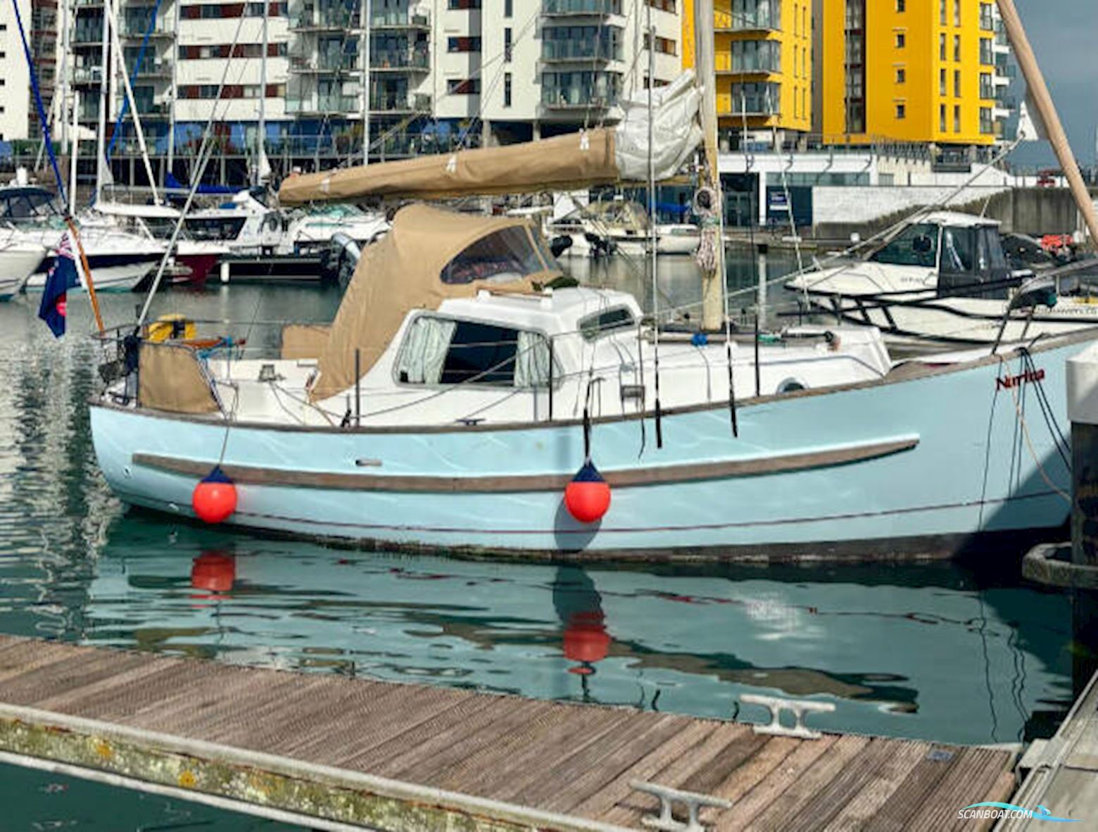 Fisher Freeward 25 Sejlbåd 1977, med Yanmar 3GM30 New 2015 motor, England