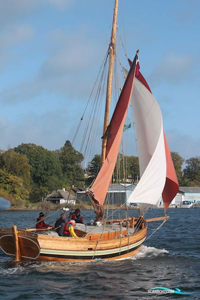 Gaffelrigget Dansk Jagt Sejlbåd 1976, med Vetus M4 2002 motor, Danmark